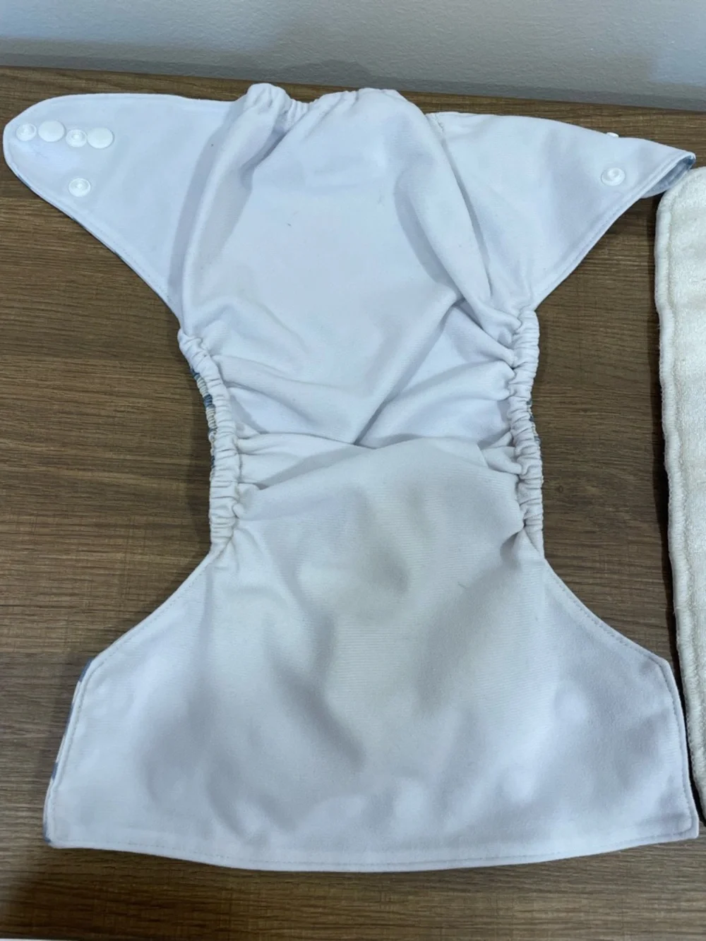 Blue Spot Reusable Nora’s Nursery cloth Diaper with White Inserts